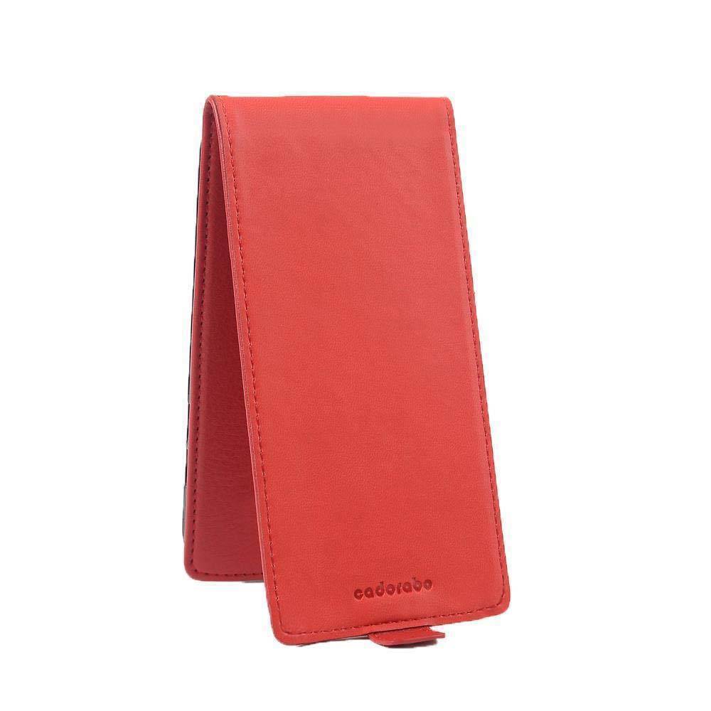 Cadorabo Schutzhülle für Sony Xperia XZ2 COMPACT Hülle in Rot Flip Etui Handyhülle Case Cover Kunstleder