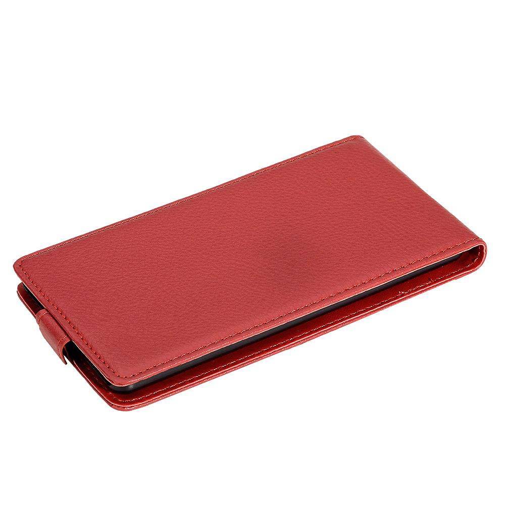 Cadorabo Schutzhülle für Sony Xperia XZ2 Hülle in Rot Flip Etui Handyhülle Case Cover Kunstleder