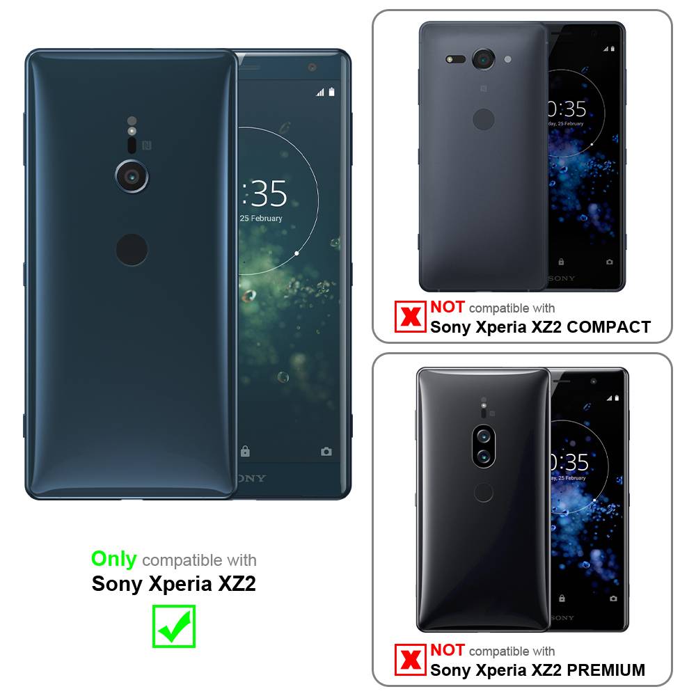 Cadorabo Hülle für Sony Xperia XZ2 Schutz Hülle in Braun Handyhülle Etui Case Cover Magnetverschluss
