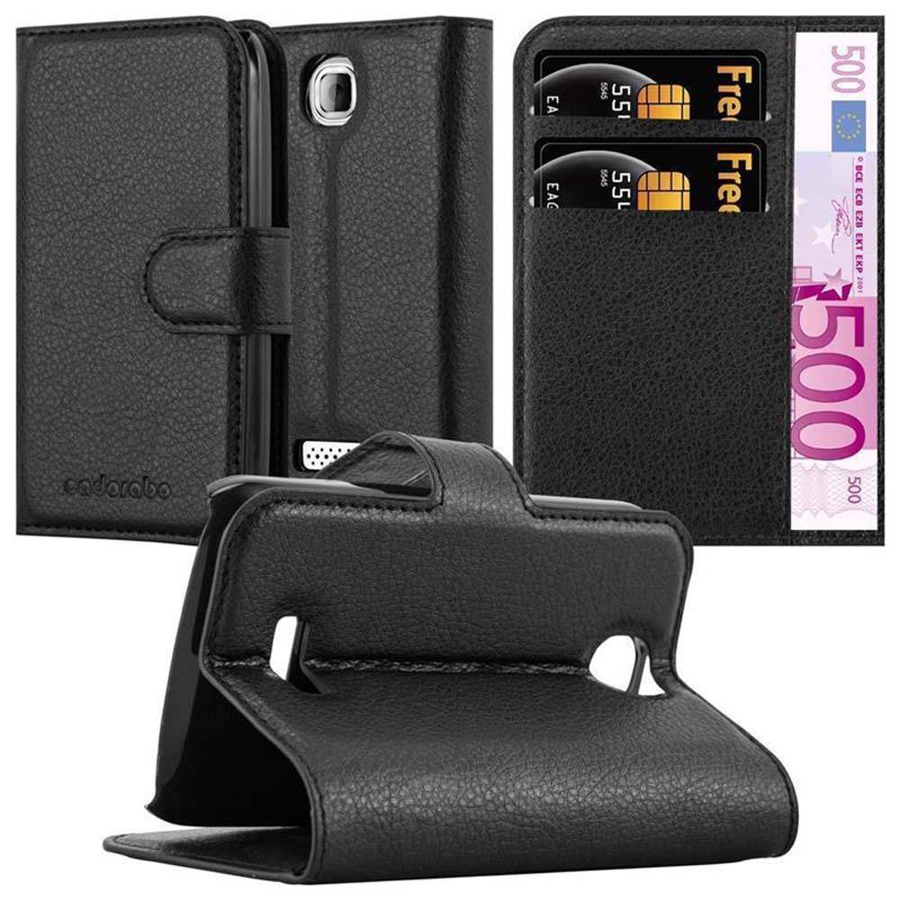 Cadorabo Hülle für WIKO CINK PLUS Schutz Hülle in Schwarz Handyhülle Etui Case Cover Magnetverschluss
