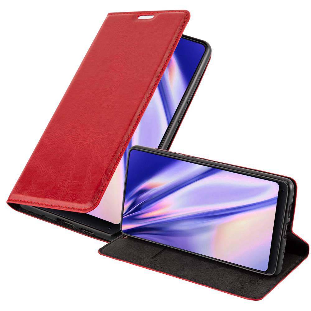 Cadorabo Hülle für Xiaomi Mi MIX 2S Schutz Hülle in Rot Handyhülle Etui Case Cover Magnetverschluss