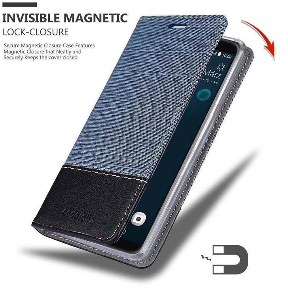 Cadorabo Hülle für HTC Desire 12 PLUS Schutzhülle in Blau Handy Hülle Etui Book Case Cover