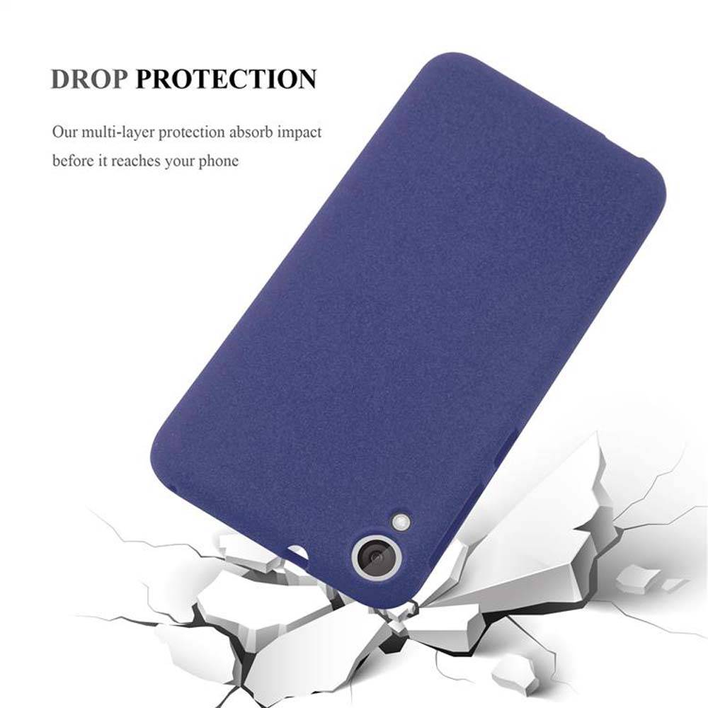 Cadorabo Schutzhülle für HTC Desire 820 Hülle in Blau Handyhülle TPU Etui Cover Case