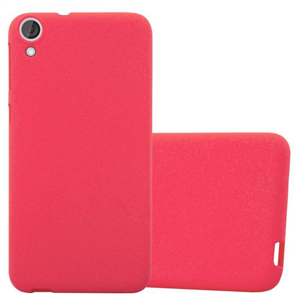 Cadorabo Schutzhülle für HTC Desire 820 Hülle in Rot Handyhülle TPU Etui Cover Case