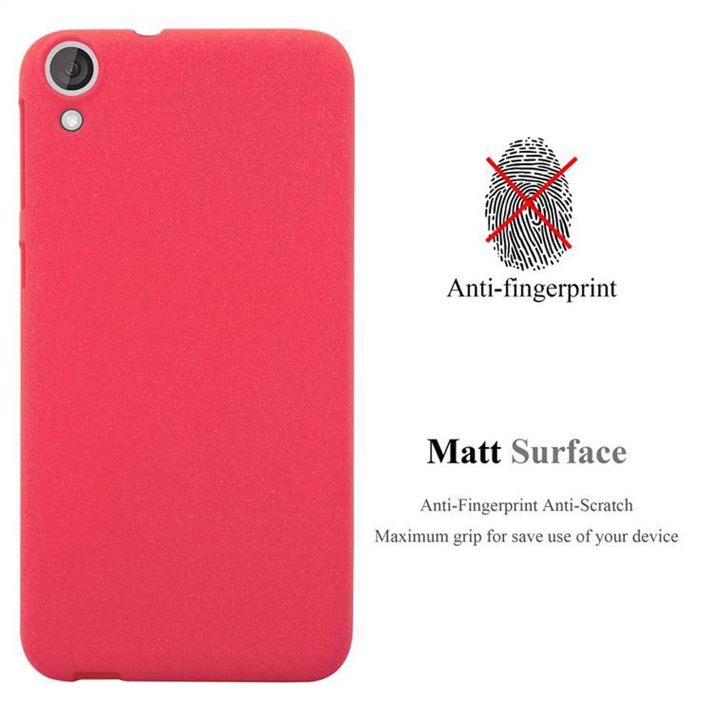 Cadorabo Schutzhülle für HTC Desire 820 Hülle in Rot Handyhülle TPU Etui Cover Case