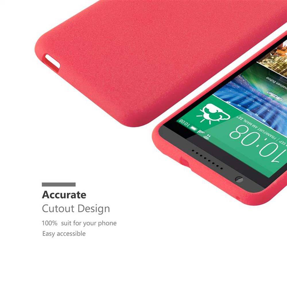 Cadorabo Schutzhülle für HTC Desire 820 Hülle in Rot Handyhülle TPU Etui Cover Case