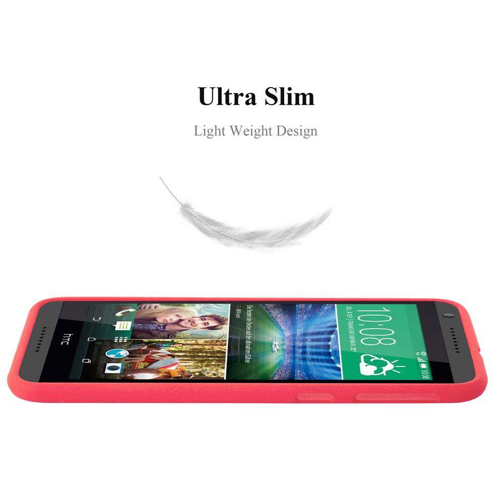 Cadorabo Schutzhülle für HTC Desire 820 Hülle in Rot Handyhülle TPU Etui Cover Case
