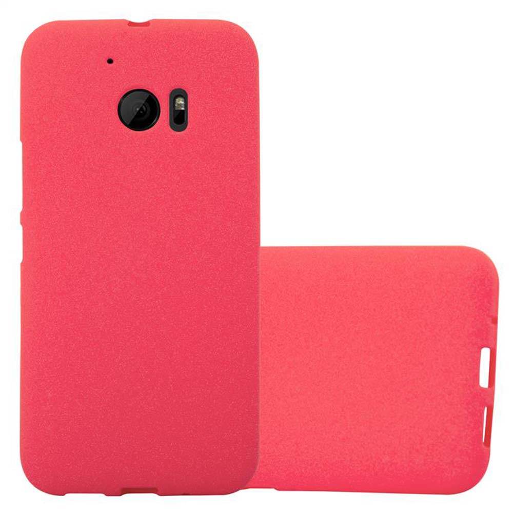 Cadorabo Schutzhülle für HTC ONE M10 Hülle in Rot Handyhülle TPU Etui Cover Case