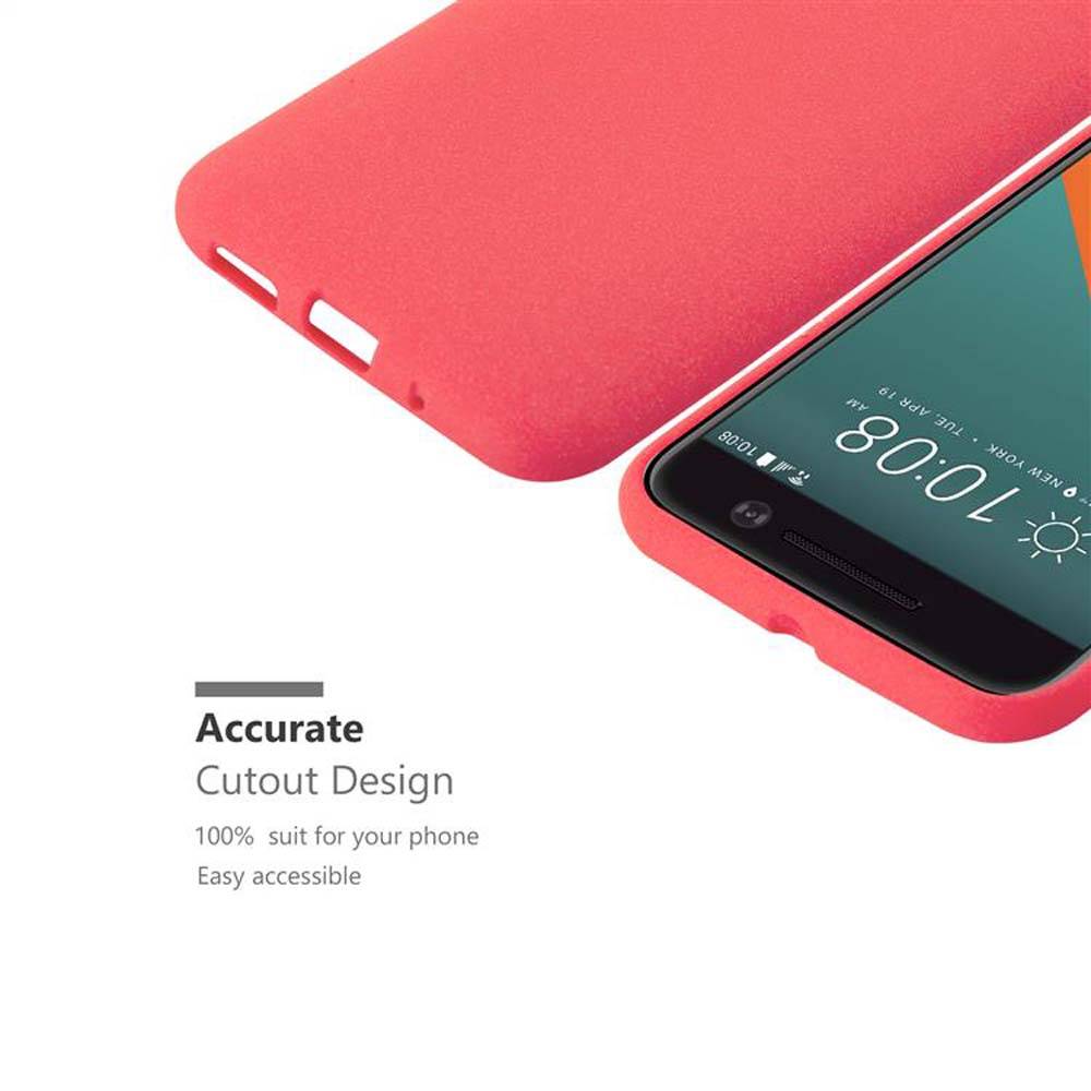 Cadorabo Schutzhülle für HTC ONE M10 Hülle in Rot Handyhülle TPU Etui Cover Case
