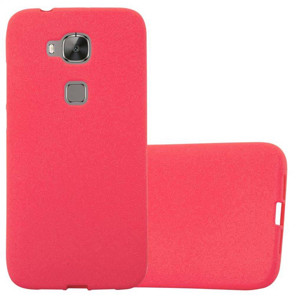 Cadorabo Schutzhülle für Huawei ASCEND G7 PLUS / G8 / GX8 Hülle in Rot Handyhülle TPU Etui Cover Case