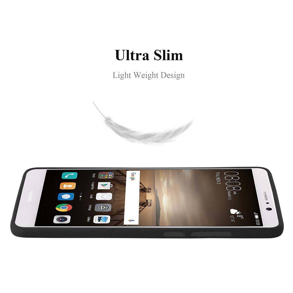 Cadorabo Schutzhülle für Huawei MATE 9 Hülle in Schwarz Handyhülle TPU Etui Cover Case