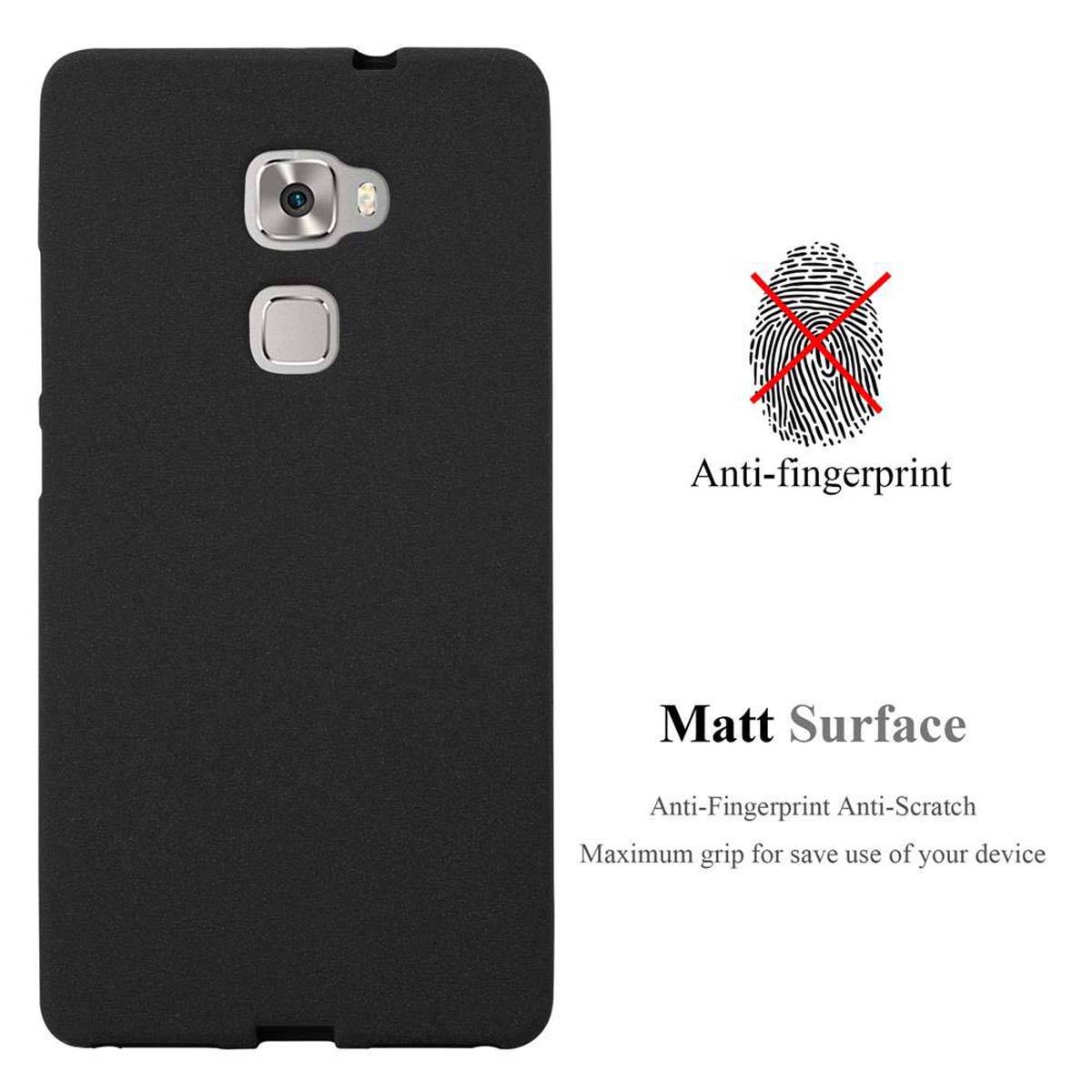 Cadorabo Schutzhülle für Huawei MATE S Hülle in Schwarz Handyhülle TPU Etui Cover Case