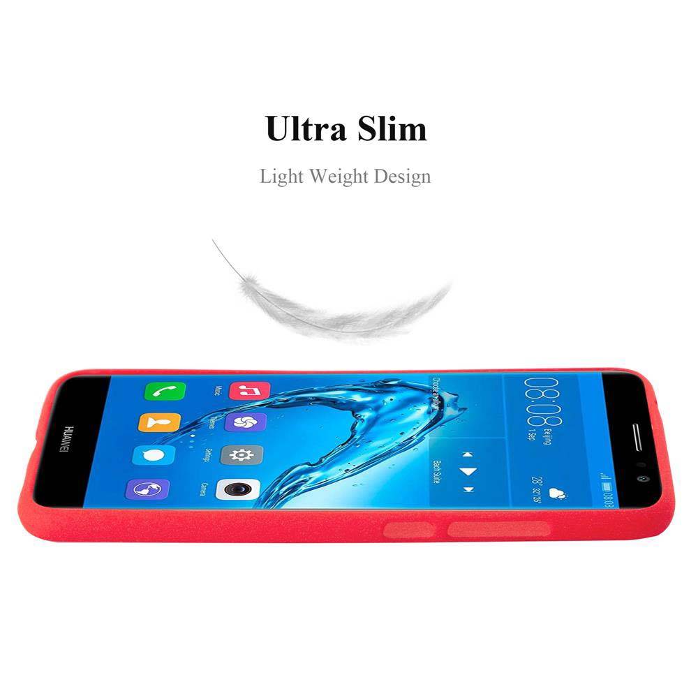 Cadorabo Schutzhülle für Huawei NOVA PLUS Hülle in Rot Handyhülle TPU Etui Cover Case