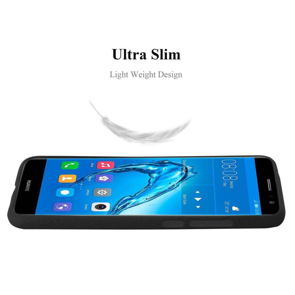 Cadorabo Schutzhülle für Huawei NOVA PLUS Hülle in Schwarz Handyhülle TPU Etui Cover Case