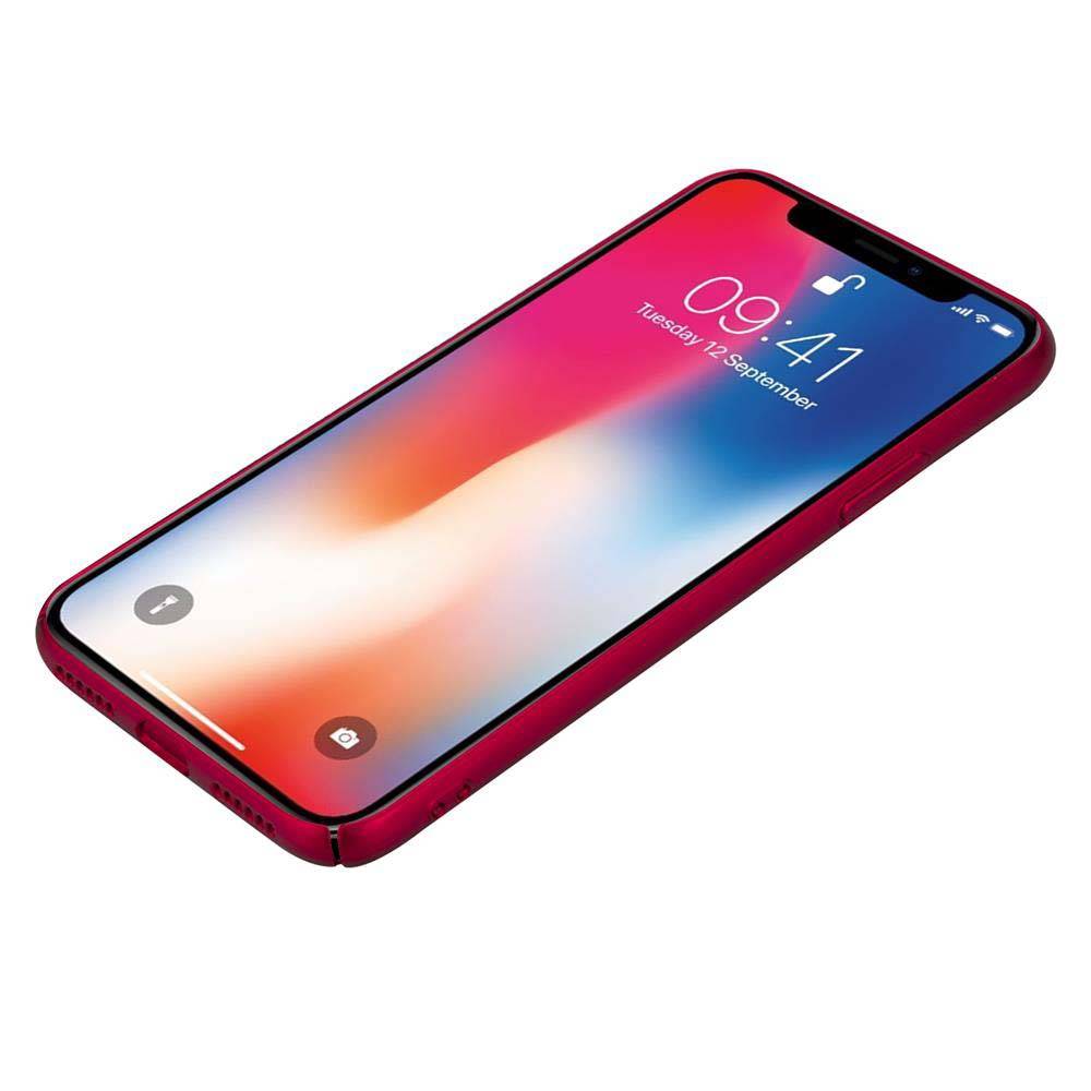 Cadorabo Hülle für Apple iPhone X / XS Schutzhülle in Rot Hard Case Handy Hülle Etui