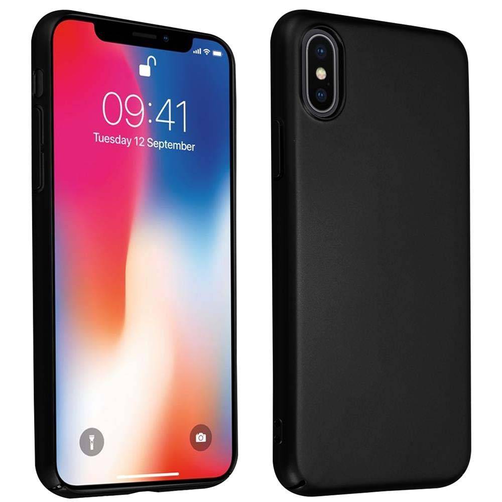 Cadorabo Hülle für Apple iPhone X / XS Schutzhülle in Schwarz Hard Case Handy Hülle Etui
