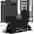 Cadorabo Hülle für Google PIXEL 3 Schutz Hülle in Schwarz Handyhülle Etui Case Cover Magnetverschluss