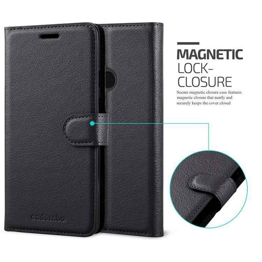 Cadorabo Hülle für Google PIXEL 3 Schutz Hülle in Schwarz Handyhülle Etui Case Cover Magnetverschluss