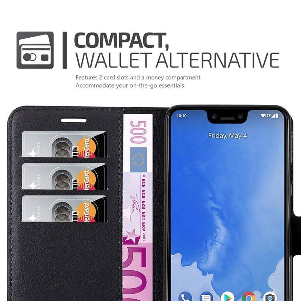Cadorabo Hülle für Google PIXEL 3 Schutz Hülle in Schwarz Handyhülle Etui Case Cover Magnetverschluss