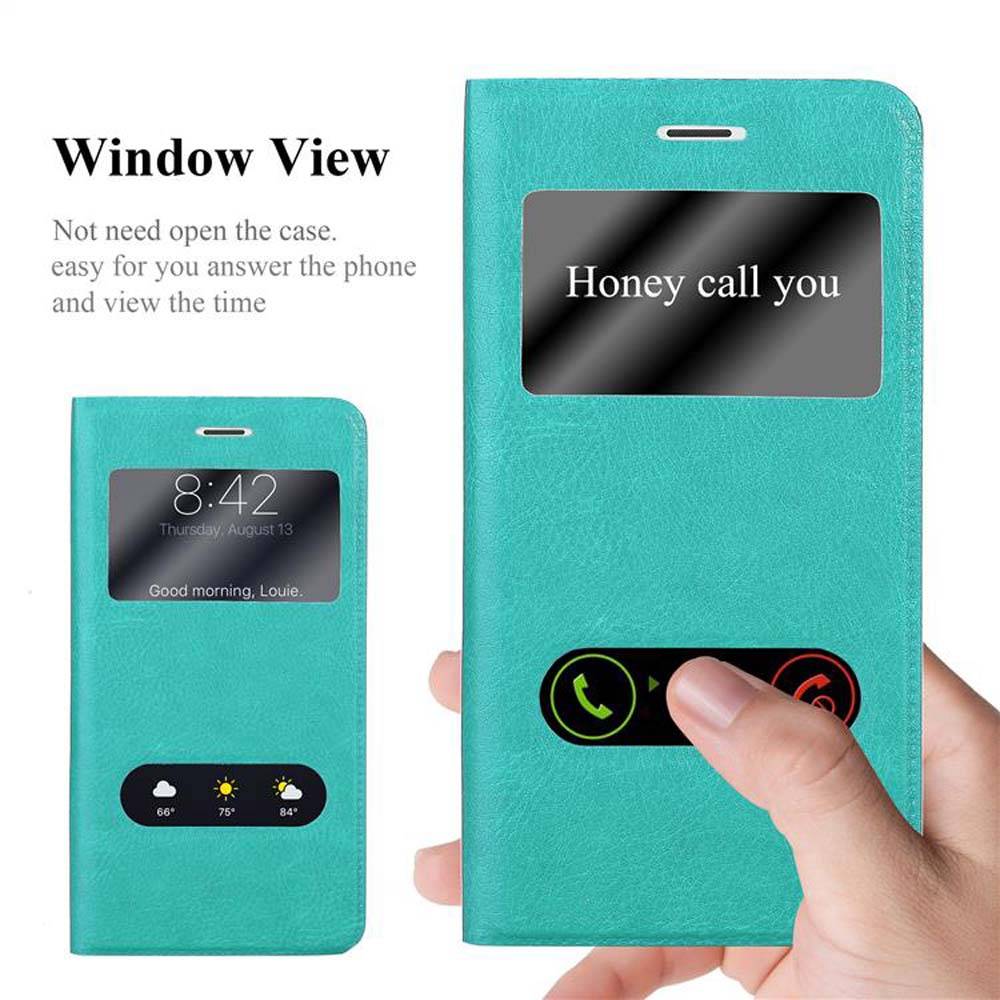 Cadorabo Schutzhülle für Huawei MATE 9 LITE / GR5 2017 / Honor 6X Hülle in Türkis Handyhülle Book Case Cover Etui