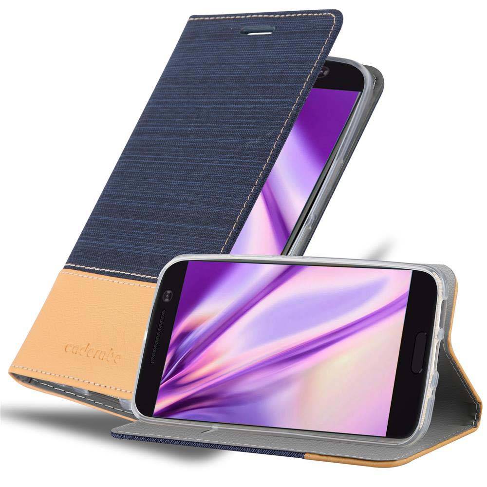 Cadorabo Hülle für HTC ONE M10 Schutzhülle in Blau Handy Hülle Etui Book Case Cover