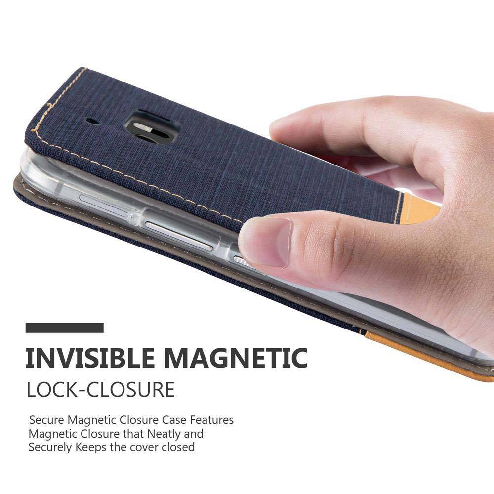 Cadorabo Hülle für HTC ONE M10 Schutzhülle in Blau Handy Hülle Etui Book Case Cover