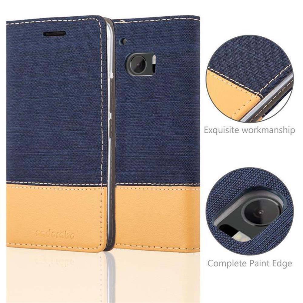 Cadorabo Hülle für HTC ONE M10 Schutzhülle in Blau Handy Hülle Etui Book Case Cover