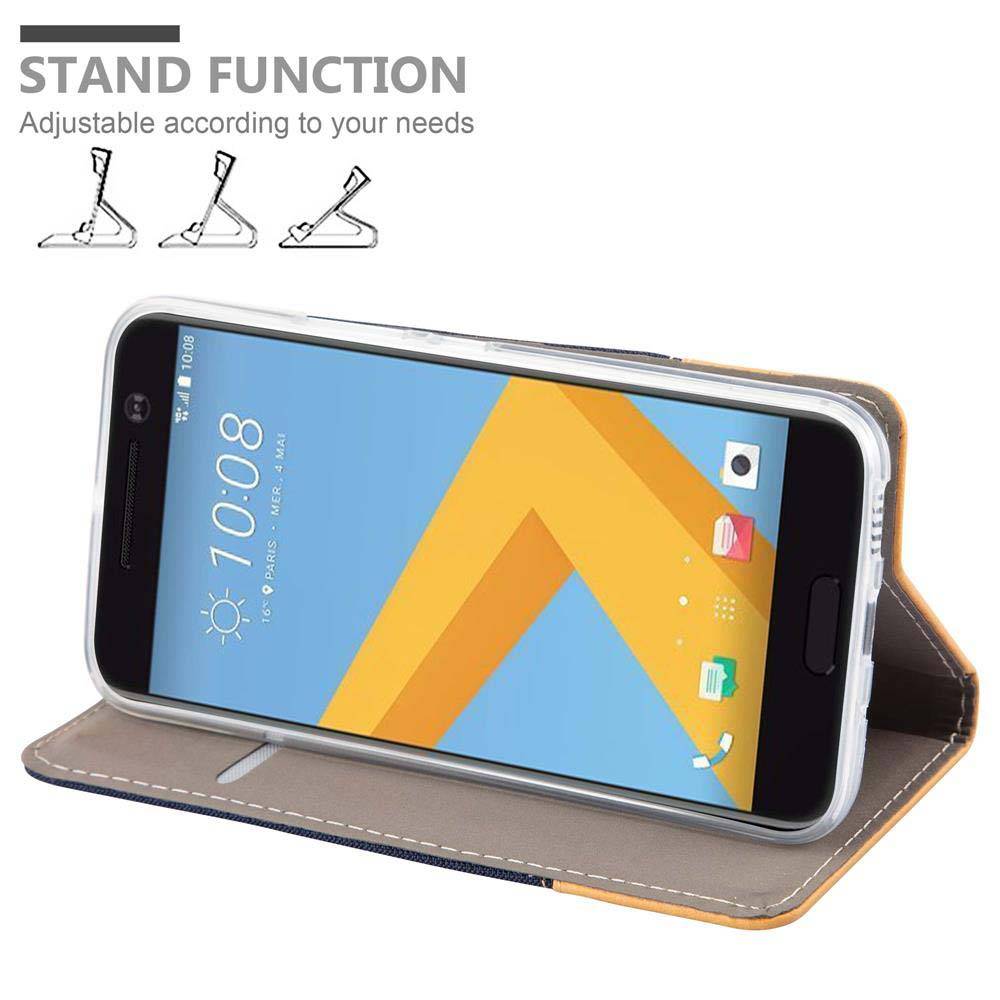Cadorabo Hülle für HTC ONE M10 Schutzhülle in Blau Handy Hülle Etui Book Case Cover