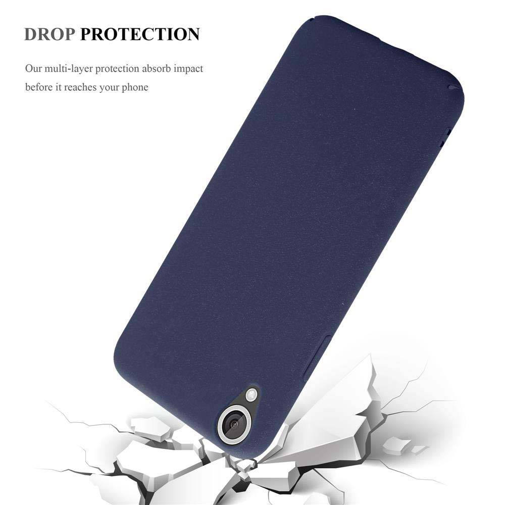 Cadorabo Schutzhülle für HTC Desire 820 Hülle in Blau Etui Hard Case Handyhülle Cover