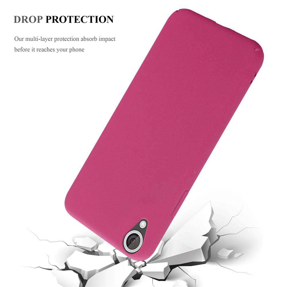 Cadorabo Schutzhülle für HTC Desire 820 Hülle in Pink Etui Hard Case Handyhülle Cover