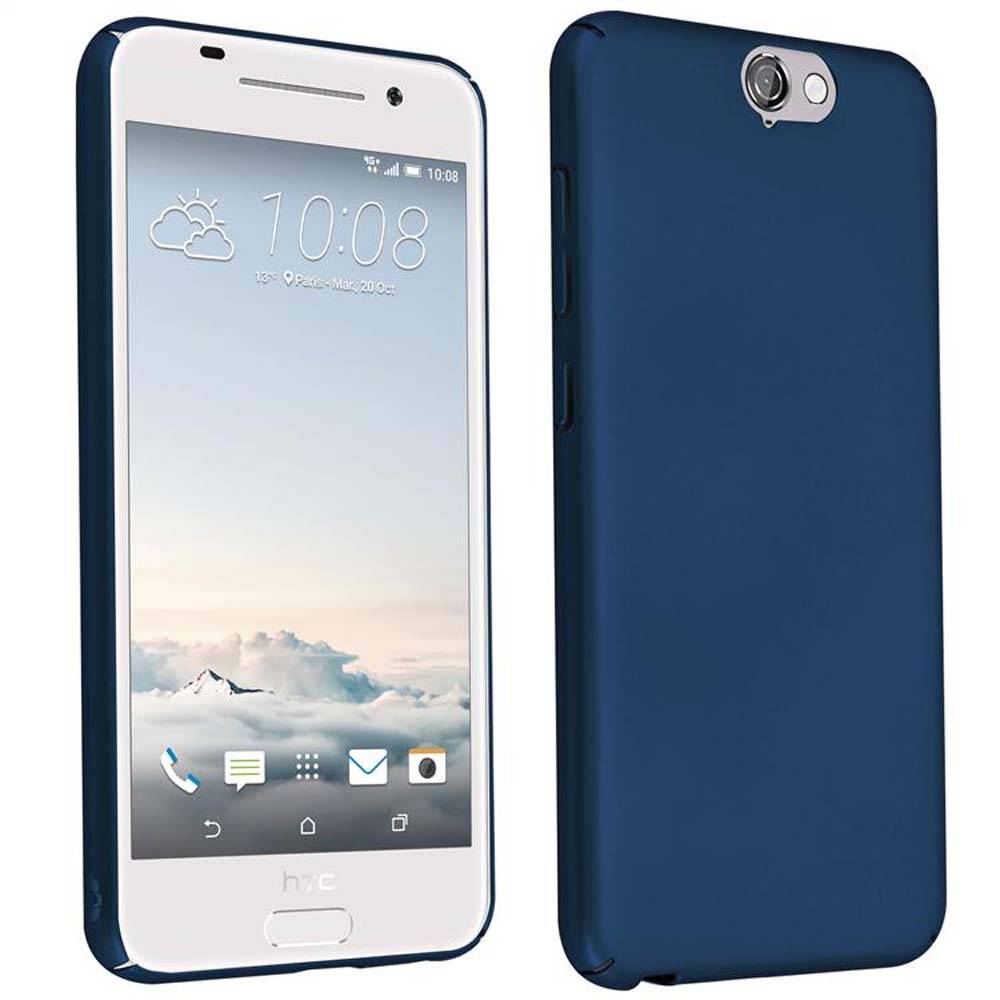 Cadorabo Hülle für HTC ONE A9 Schutzhülle in Blau Hard Case Handy Hülle Etui