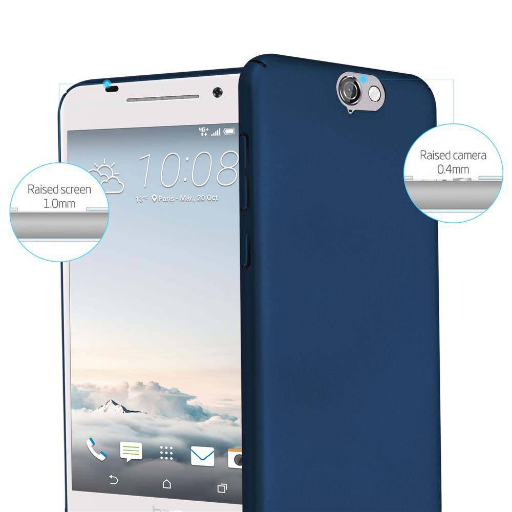 Cadorabo Hülle für HTC ONE A9 Schutzhülle in Blau Hard Case Handy Hülle Etui