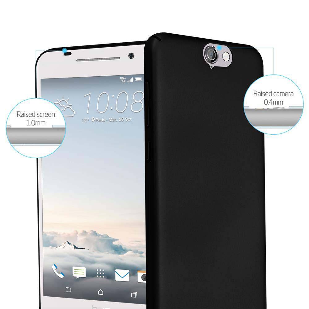 Cadorabo Hülle für HTC ONE A9 Schutzhülle in Schwarz Hard Case Handy Hülle Etui