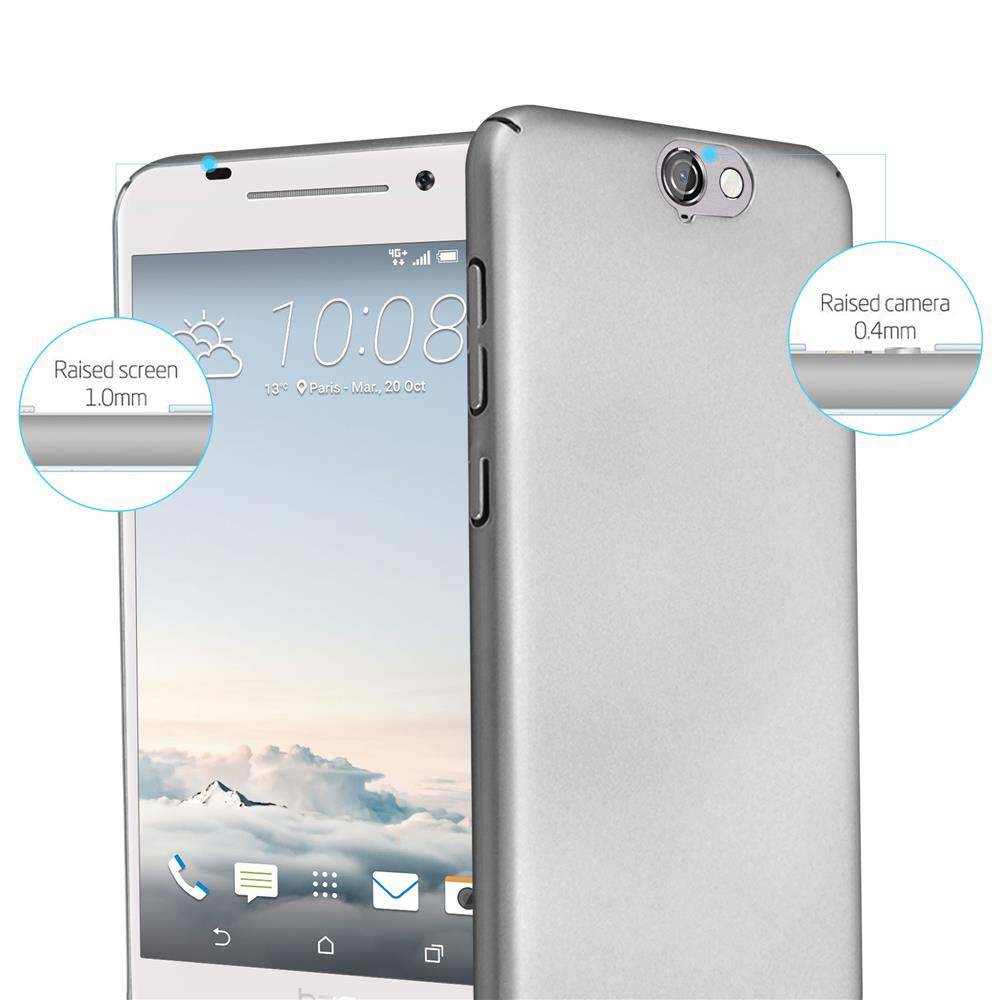 Cadorabo Hülle für HTC ONE A9 Schutzhülle in Silber Hard Case Handy Hülle Etui