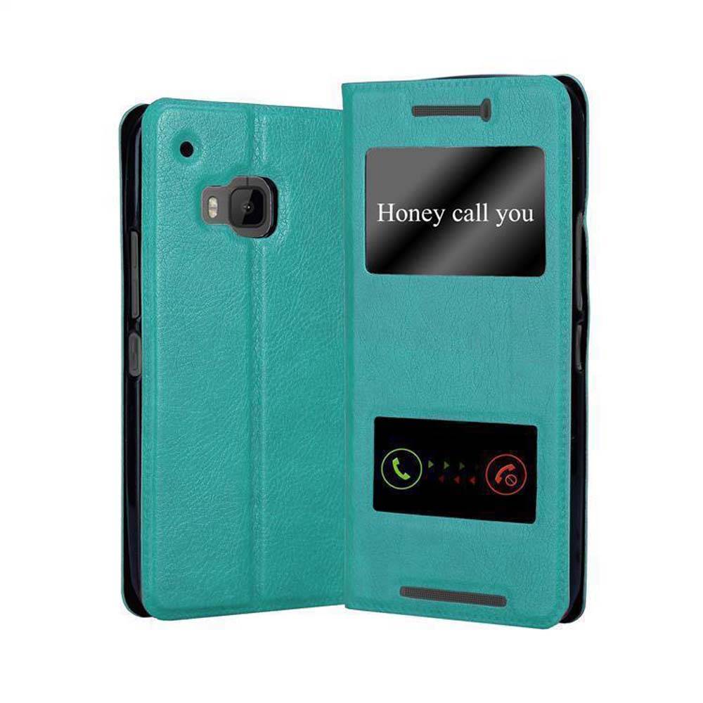 Cadorabo Schutzhülle für HTC ONE M9 Hülle in Türkis Handyhülle Book Case Cover Etui