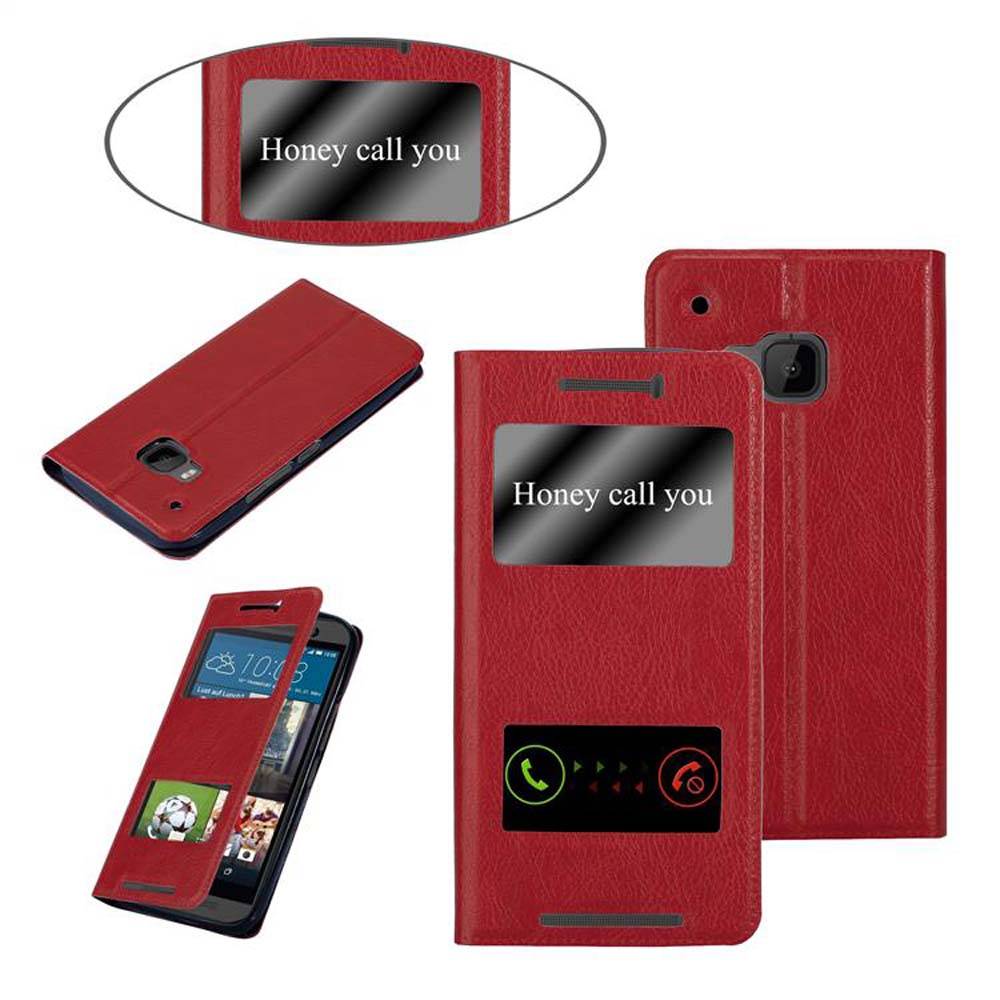Cadorabo Schutzhülle für HTC ONE M9 Hülle in Rot Handyhülle Book Case Cover Etui