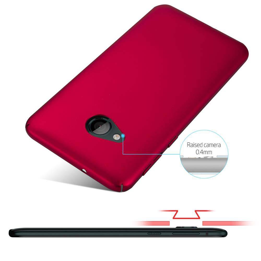 Cadorabo Hülle für HTC U PLAY Schutzhülle in Rot Hard Case Handy Hülle Etui
