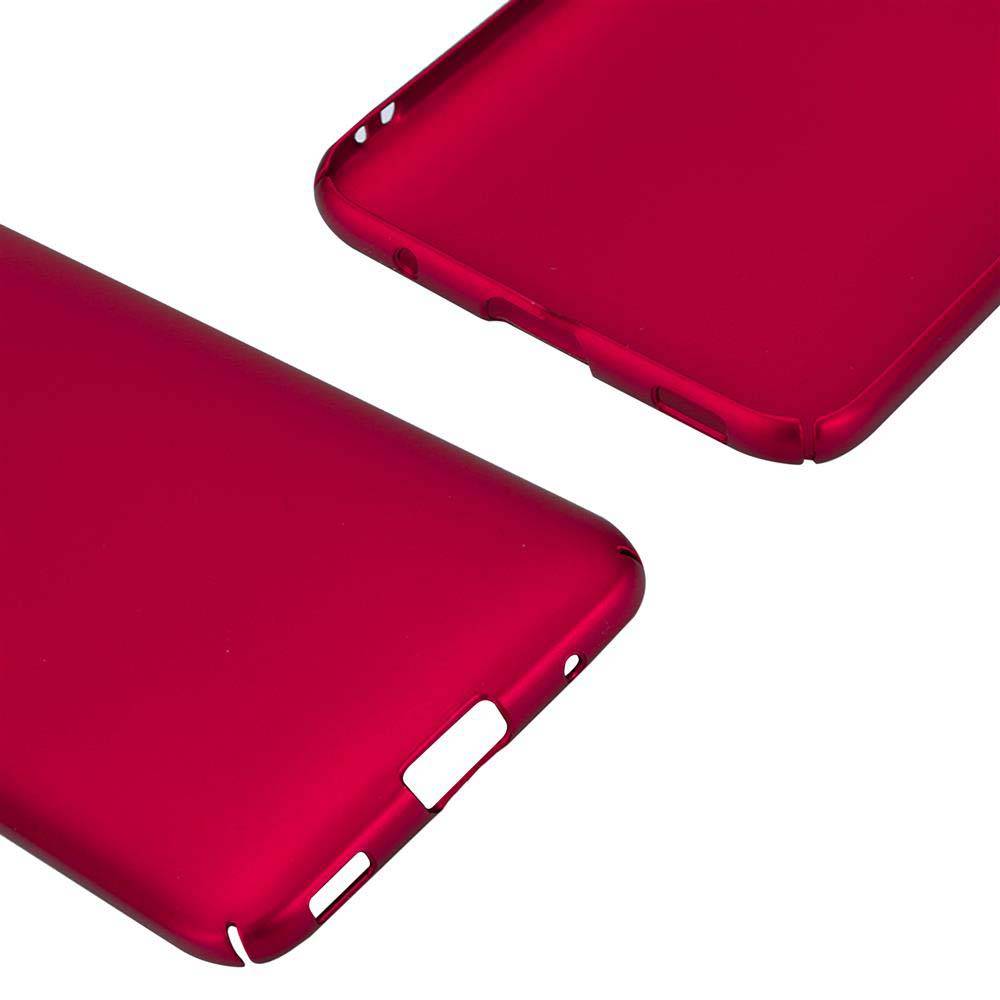 Cadorabo Hülle für HTC U PLAY Schutzhülle in Rot Hard Case Handy Hülle Etui