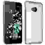 Cadorabo Hülle für HTC U PLAY Schutzhülle in Silber Hard Case Handy Hülle Etui