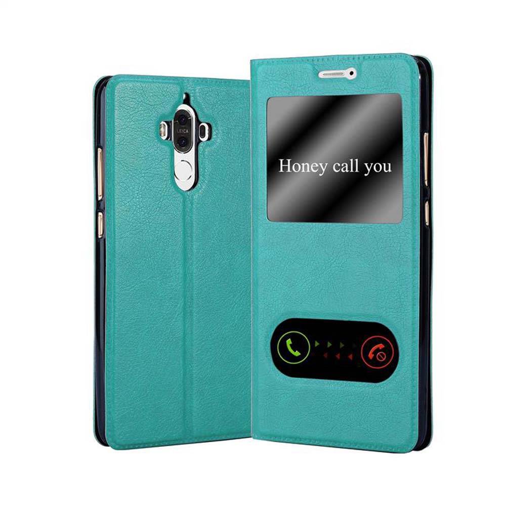 Cadorabo Schutzhülle für Huawei MATE 9 Hülle in Türkis Handyhülle Book Case Cover Etui