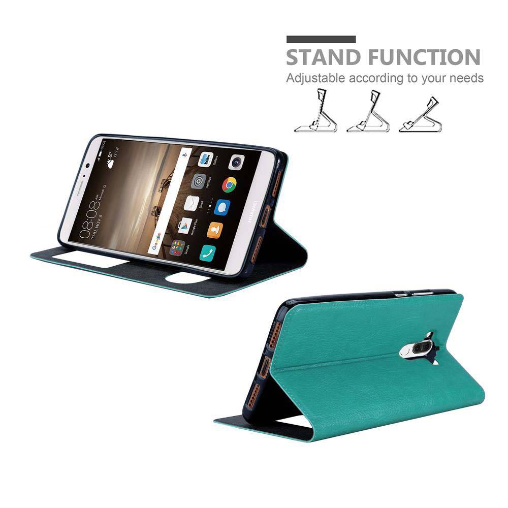 Cadorabo Schutzhülle für Huawei MATE 9 Hülle in Türkis Handyhülle Book Case Cover Etui