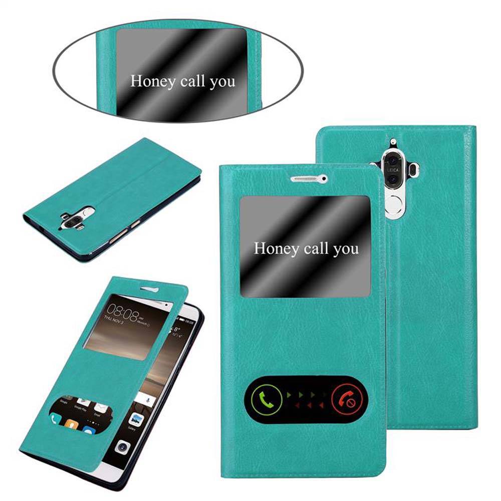 Cadorabo Schutzhülle für Huawei MATE 9 Hülle in Türkis Handyhülle Book Case Cover Etui