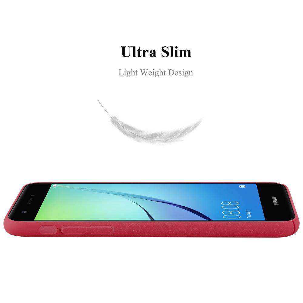 Cadorabo Schutzhülle für Huawei NOVA Hülle in Rot Etui Hard Case Handyhülle Cover