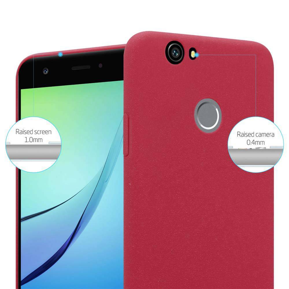 Cadorabo Schutzhülle für Huawei NOVA Hülle in Rot Etui Hard Case Handyhülle Cover