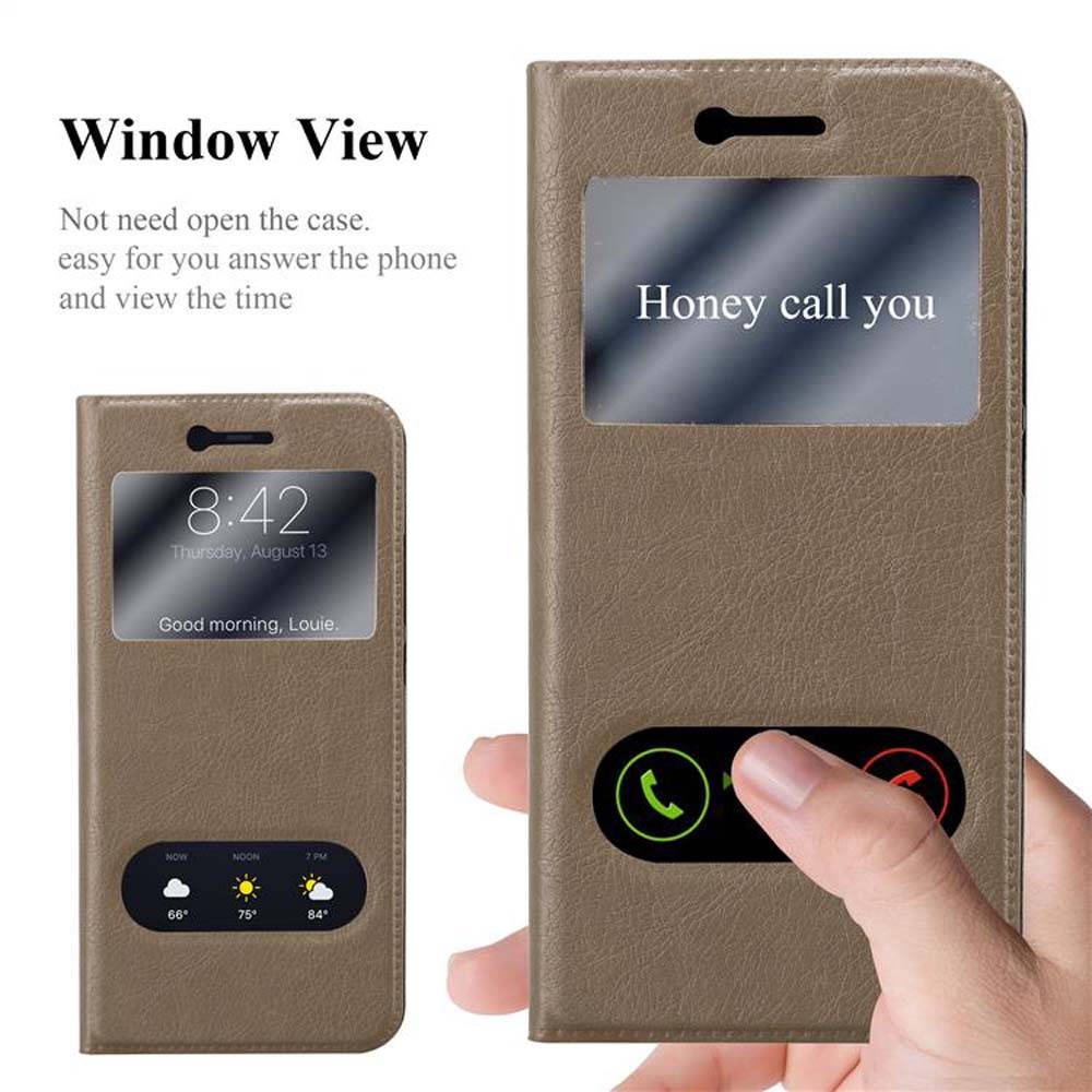 Cadorabo Schutzhülle für Huawei P10 PLUS Hülle in Braun Handyhülle Book Case Cover Etui