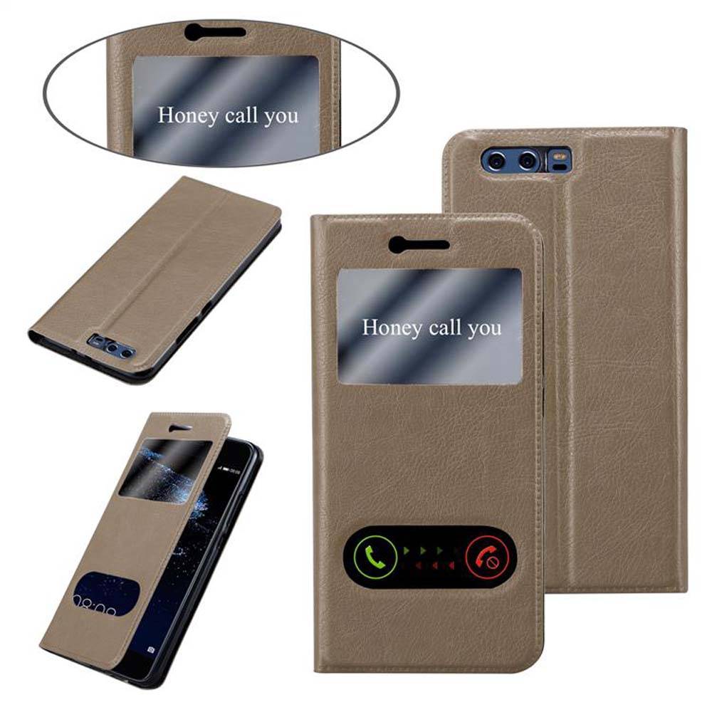 Cadorabo Schutzhülle für Huawei P10 PLUS Hülle in Braun Handyhülle Book Case Cover Etui