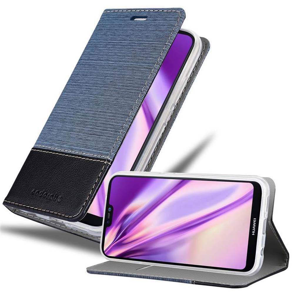 Cadorabo Hülle für Huawei P20 LITE 2018 / NOVA 3E Schutzhülle in Blau Handy Hülle Etui Book Case Cover