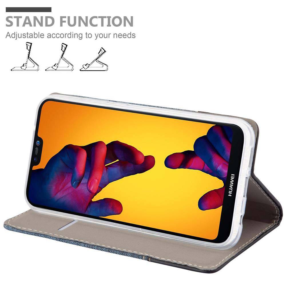 Cadorabo Hülle für Huawei P20 LITE 2018 / NOVA 3E Schutzhülle in Blau Handy Hülle Etui Book Case Cover