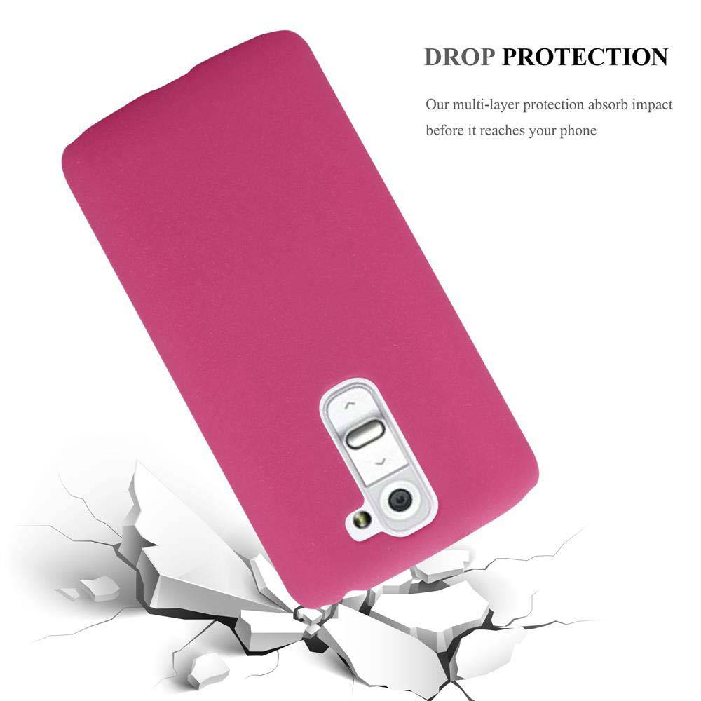 Cadorabo Schutzhülle für LG G2 MINI Hülle in Pink Etui Hard Case Handyhülle Cover
