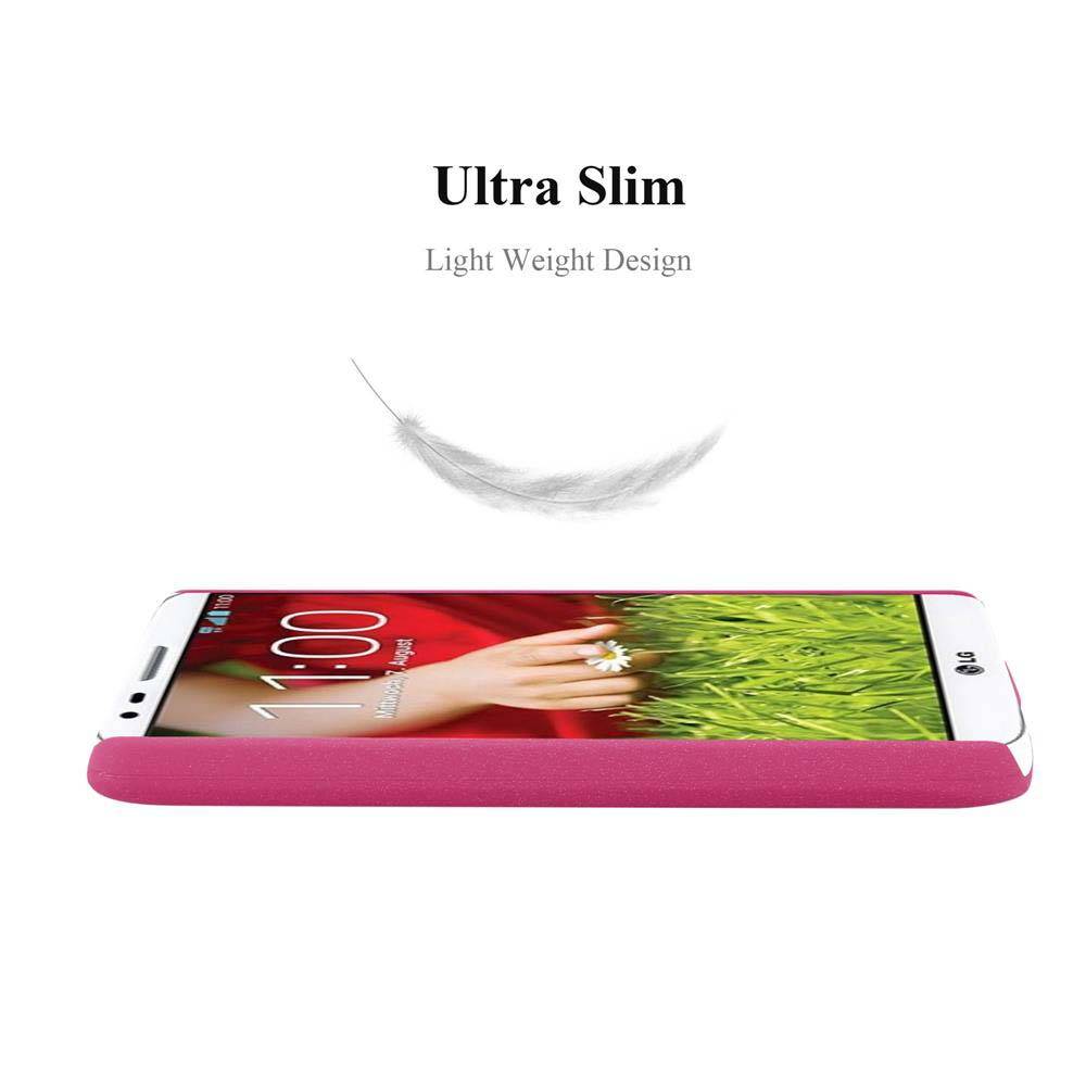 Cadorabo Schutzhülle für LG G2 MINI Hülle in Pink Etui Hard Case Handyhülle Cover